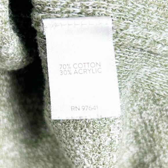 J Jill Pure Jill Easy Sweater Knit Textured Tunic Top Marled Green Womens Size L - Picture 7 of 12